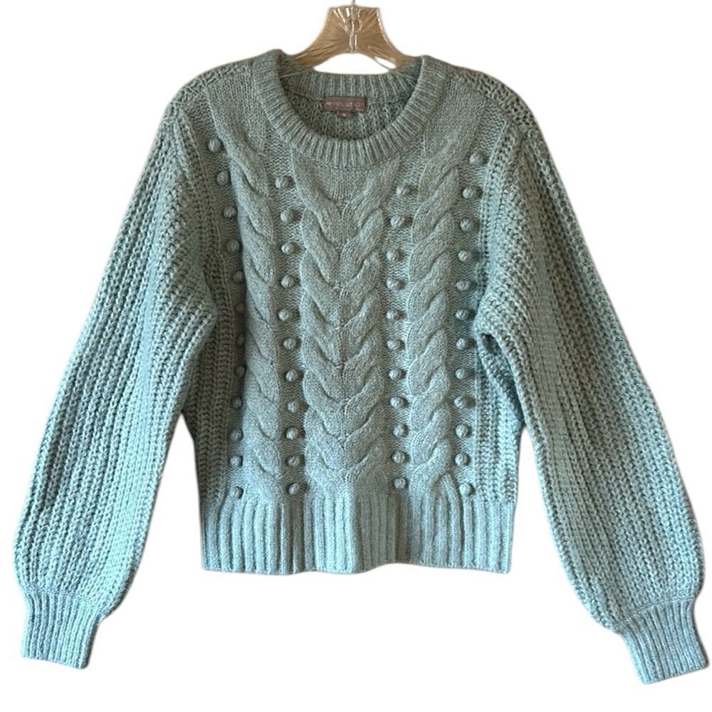 NEW Evolution By Cyrus Seafoam Green Sweater